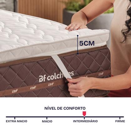 Imagem de Pillow Top Solteiro Espuma D33 Hipoalergênico 88x188x5cm BF Colchões