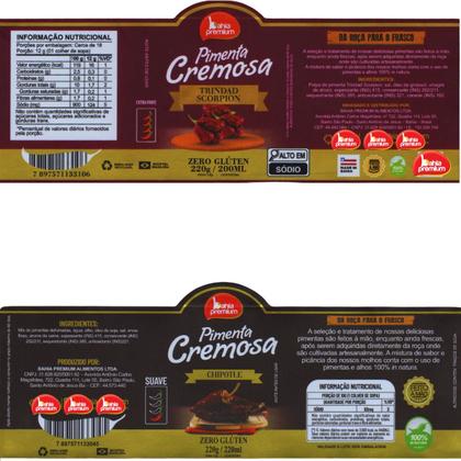 Imagem de Pimenta Cremosa Com Ervas Finas Molho Gourmet Picância Intensa Churrasco 200ml Bahia Premium 8Un