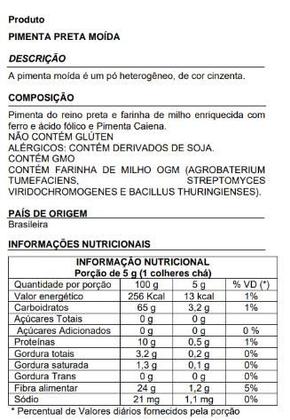 Imagem de Pimenta do Reino Preta em Pó - 100g - P&P