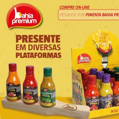 Imagem de Pimenta Trinidad Scorpion Molho Cremoso Gourmet Extra Forte (para os brutos) Churrasco 200ml Bahia Premium 8Un