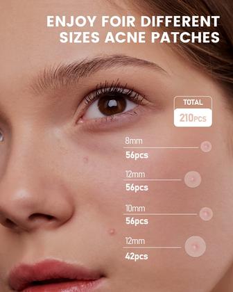 Imagem de Pimple Patch Jefusst 210 conta com 4 tamanhos com melaleuca e calêndula