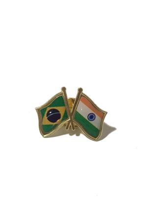 Imagem de Pin Da Bandeira Do Brasil X Índia