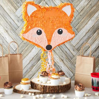 Imagem de Pinata Blue Panda Pull String Fox Woodland Party 40x33x8cm