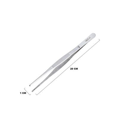 Imagem de Pinça Culinária Profissional com Serrilha Reta 20cm Aço Inox Weck