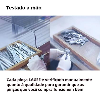 Imagem de Pinça Luxuosa para Extensão de Cílios e Sobrancelhas - Diamante, Volume Preciso, Aço Inoxidável 420