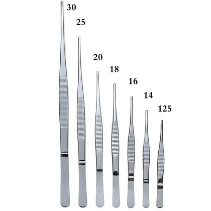 Imagem de Pinça Médica Longa Reta de Aço Inoxidável 430 - Anti-Iodo - 125cm a 30cm