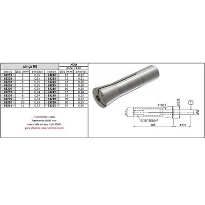 Imagem de pinça r8 11 mm