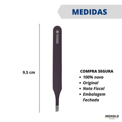 Imagem de Pinça Sobrancelha Ponta Diagonal Fina Profissional Soft Mundial Alta Precisão