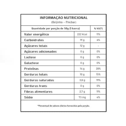 Imagem de Pincbar Barra De Proteína Natural Beijinho - Cx Com 12 Un.