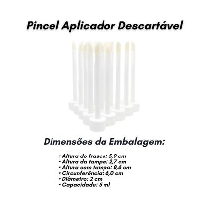 Imagem de Pincel Bastão Aplicador Batom Sombra Cílios Descartável 100u