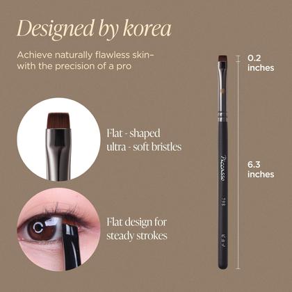Imagem de Pincel de delineador plano Piccasso 798  Pincel profissional de ângulo fino para delineador em gel e líquido, cerdas macias para delinear e delinear os cílios, maquiagem para olhos e pincel facial da marca K-Beauty