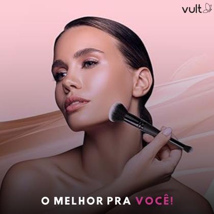 Imagem de Pincel de Maquiagem Base Duo Fiber Fibra Dupla Duas Camadas Vult