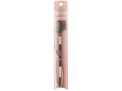 Imagem de Pincel de Maquiagem para Sobrancelha e Cílios Lanossi Rose Black Sobrancelha E08