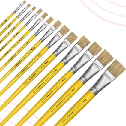 Imagem de Pincel Escolar Chato Amarelo 815 Nº 02 - Tigre