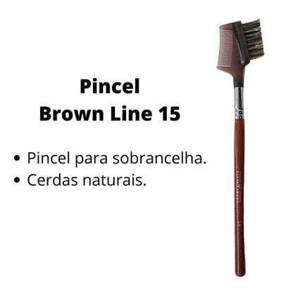 Imagem de Pincel Klass Vough Brown Line Para Sobrancelha 15