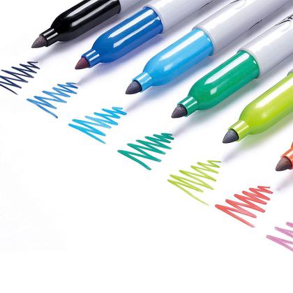 Imagem de Pincel Marcador Permanente Sharpie 8 Cores Vidro Tecido