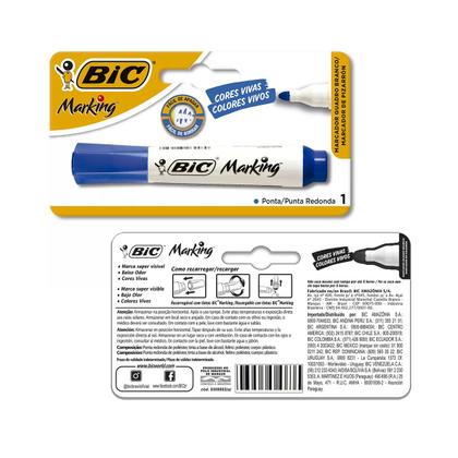 Imagem de Pincel Marcador Quadro Branco BIC Azul Recarregável Kit 3