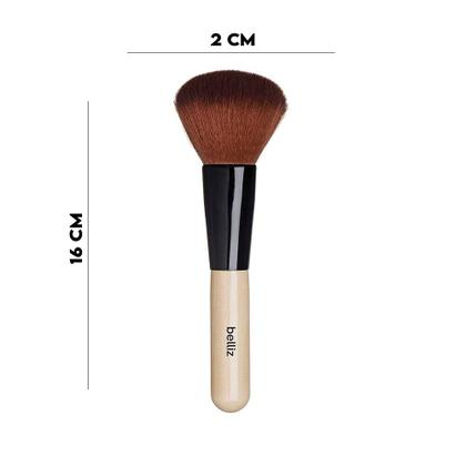 Imagem de Pincel para Pó Facial Aplicação Acabamento Marfim Belliz
