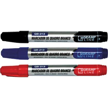 Imagem de Pincel Quadro Branco QB213 Recarregável Vermelho Caixa com 12