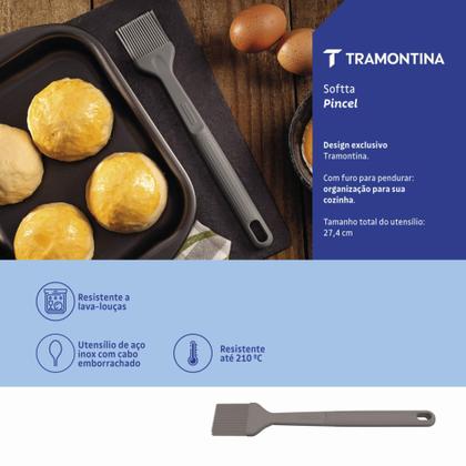 Imagem de Pincel Softta de Silicone Cinza Tramontina - 25858160