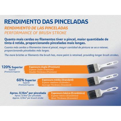 Imagem de Pincel Trincha Média Sintetico Preto Ref 519 Tam 2" Tigre
