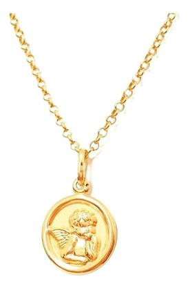 Imagem de Pingente Anjo Pensador Em Ouro 18k 750 (cod50y)