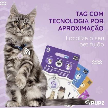 Imagem de Pingente Argola de Identificação e Localização Tag para Cães, Felinos e Aves Nfc e Qr Code Pupz