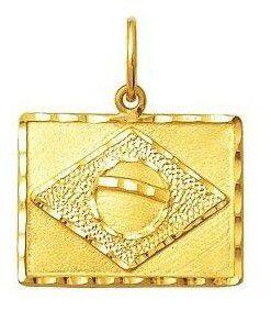 Imagem de Pingente Bandeira Do Brasil Ouro 18K 09384 K120