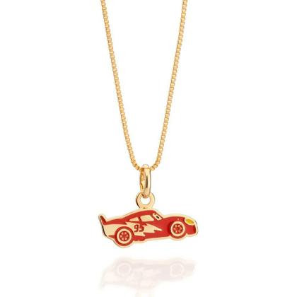 Imagem de Pingente banhado ouro 3x 24k 18k e 22k ou prata 925 masculino infantil rommanel disney carros relâmpago mcqueen 95 542819 840073