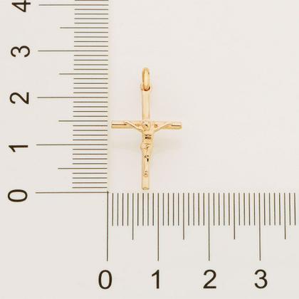 Imagem de Pingente banhado ouro 3x 24k 18k e 22k  unissex crucifixo cruz com cristo rommanel 540002