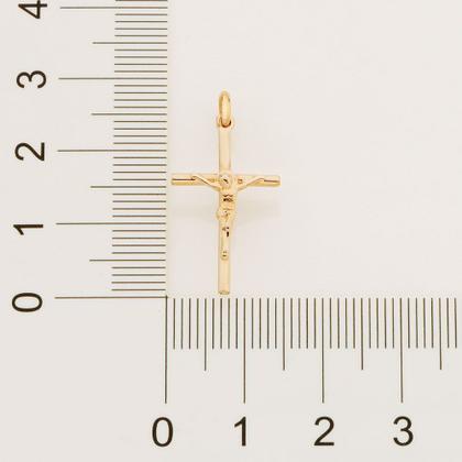 Imagem de Pingente banhado ouro 3x 24k 18k e 22k unissex crucifixo cruz com cristo rommanel 540003