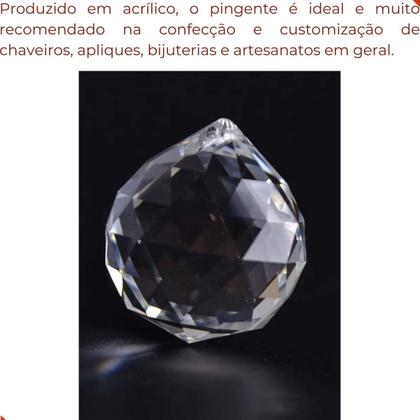 Pingente bola 33mm em acrilico com 500gr - LADEIRA BIJUTERIAS Imagem de Pingente bola 33mm em acrilico com 500gr