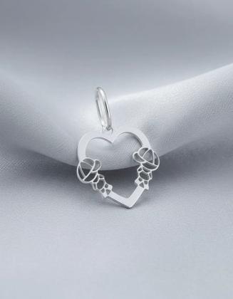 Imagem de Pingente Casal Menino E Menina Coração Vazado
