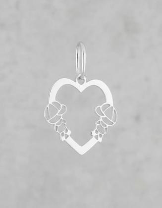 Imagem de Pingente Casal Menino E Menina Coração Vazado