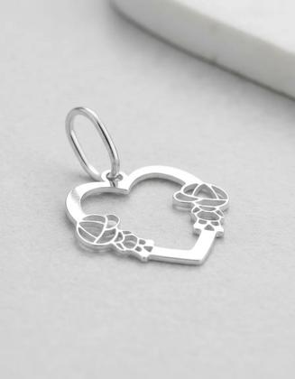 Imagem de Pingente Casal Menino E Menina Coração Vazado