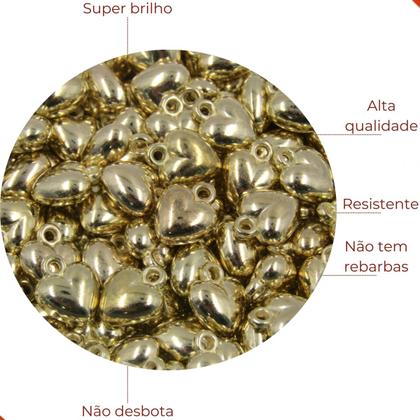 Imagem de Pingente coraçao liso 5x10mm em abs com 250gr