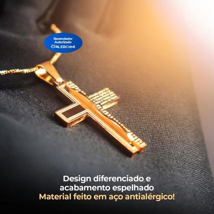 Imagem de Pingente Crucifixo Dourado + Saquinho