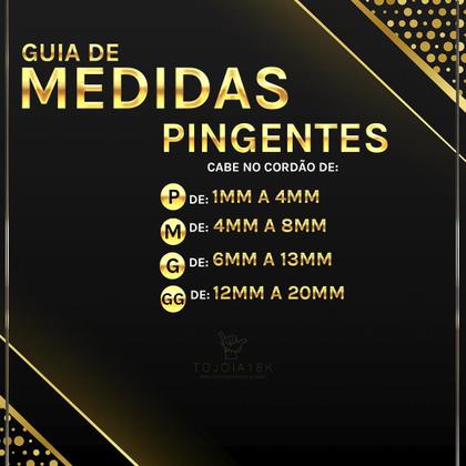 Imagem de Pingente Cruz Amarrada Cravejada Em Preto Banhado A Ouro 18k