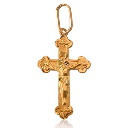 Imagem de Pingente Cruz C/ Cristo Crucifixo Ouro 18k 750