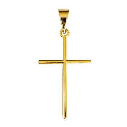 Imagem de Pingente Cruz Crucifixo Banhado a Ouro 18k Masculino/ Feminino