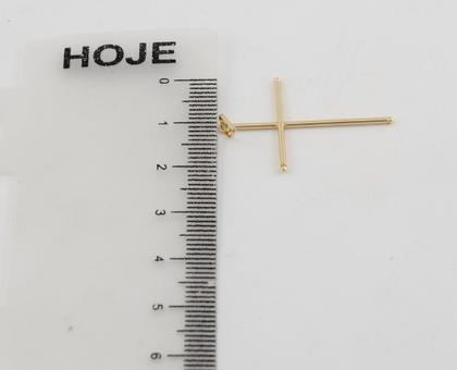 Imagem de Pingente Cruz Palito Ouro 18k 750 G Certificado De Garantia