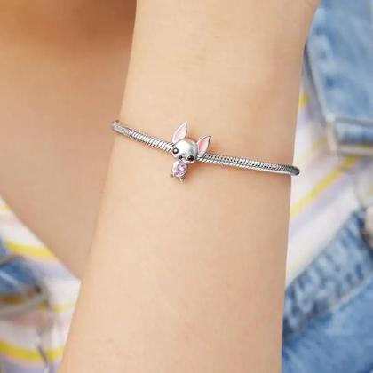 Imagem de Pingente De Elefante Rosa, Pato, Coruja, Prata 925, Aba Plana, Pulseira Pandora, Joias Diy Para