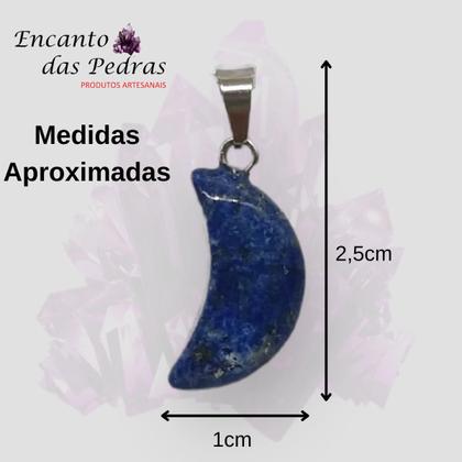 Imagem de Pingente de Pedra Lápis Lazuli - Meia Lua