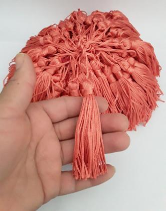 Imagem de PINGENTE DE SEDA TASSEL 8cm - Cor Salmão - 50 UNIDADES