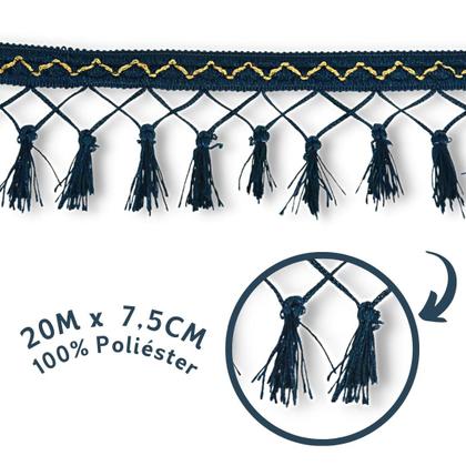 Imagem de Pingente De Seda Tassel - Fita- Azul Marinho - Nº: 318 C/20M- Nybc