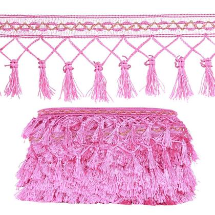 Imagem de Pingente De Seda Tassel - Fita- Rosa Chiclete - Nº: 140 C/20M- Nybc