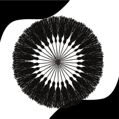 Imagem de Pingente De Seda Tassel - Preto - Com 100 Unidades - Nybc