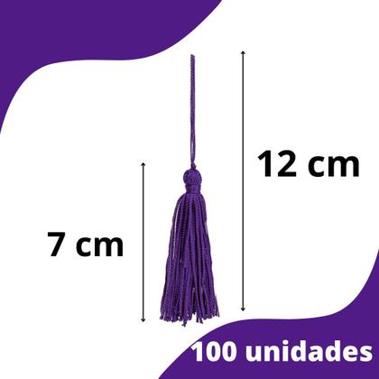 Imagem de Pingente De Seda Tassel - Roxo - Com 100 Unidades - Nybc