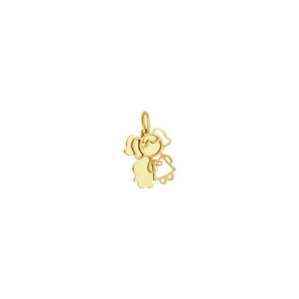 Imagem de Pingente em Ouro 18K Menina com Diamante - AU3357