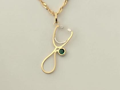 Imagem de Pingente Estetoscópio, Em Ouro Amarelo 18K